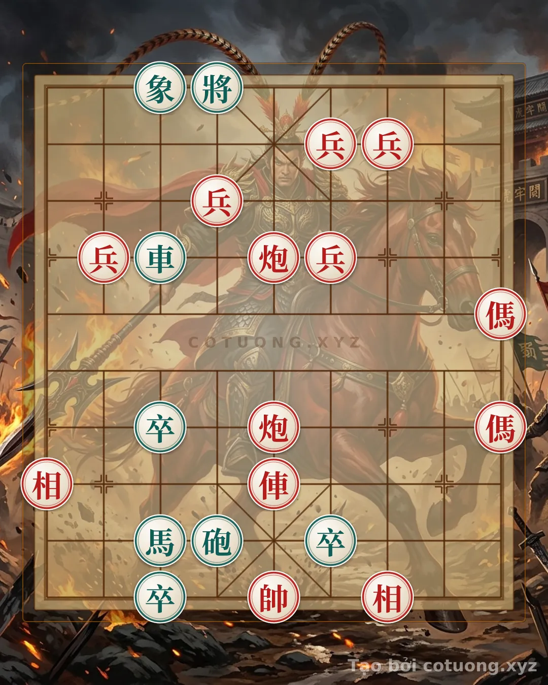 Challenge: Red General Chess: The Rook and Horse Battle, Cannon and Chariot Strategy - Master Tactics - Can you solve it?