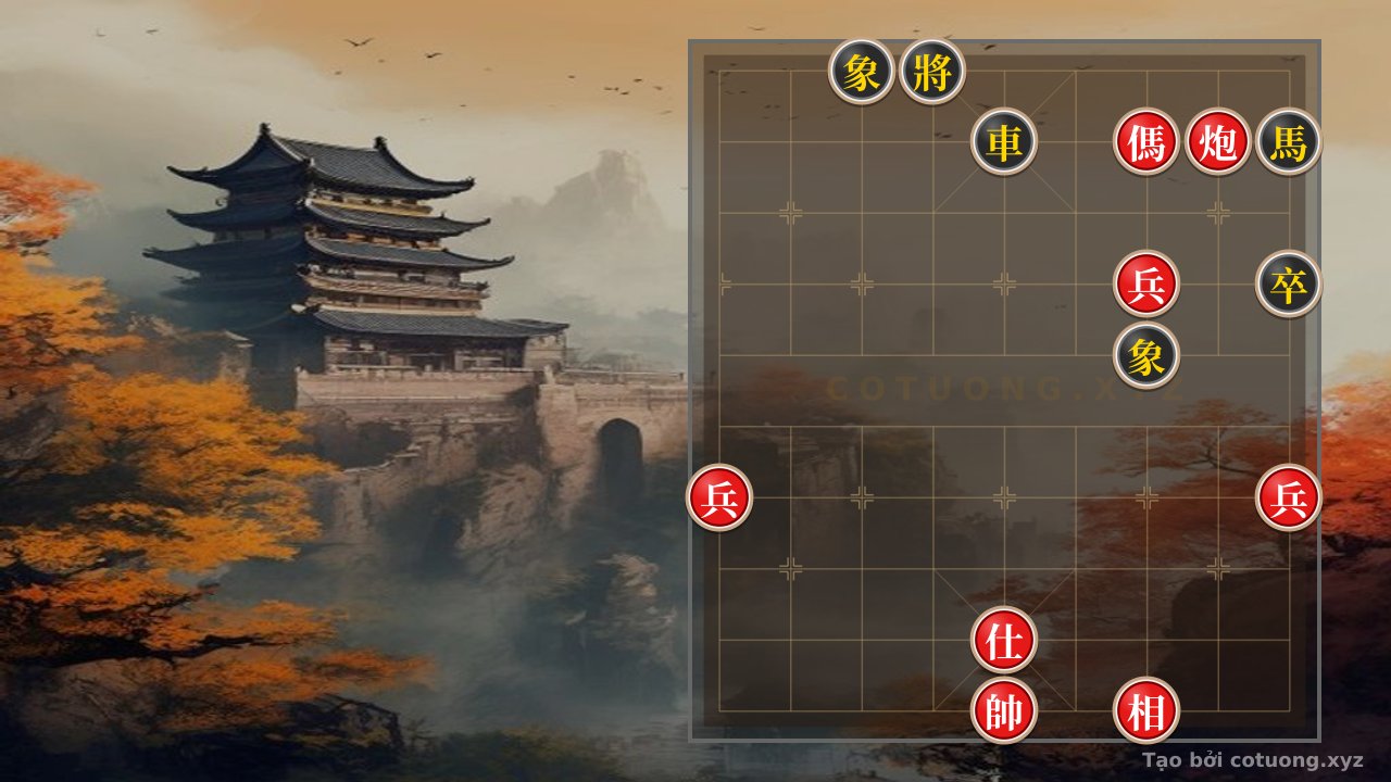 Thế cờ: Master Xiangqi Tips: Red's Cannon Horse 3 Pawns vs. Black's Chariot Horse - Can You Find the Decisive Move? — Cờ Tướng Online
