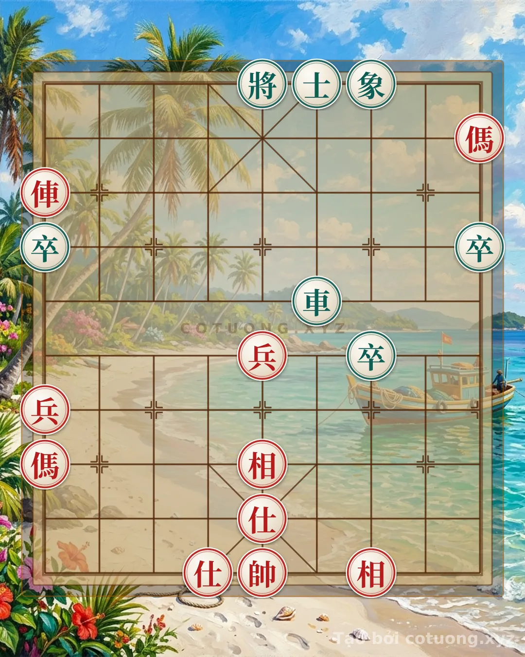 Challenge: Xiangqi Tactics: Red Horses Crush Black General in 'Xich Bi' Formation - Can you solve it?