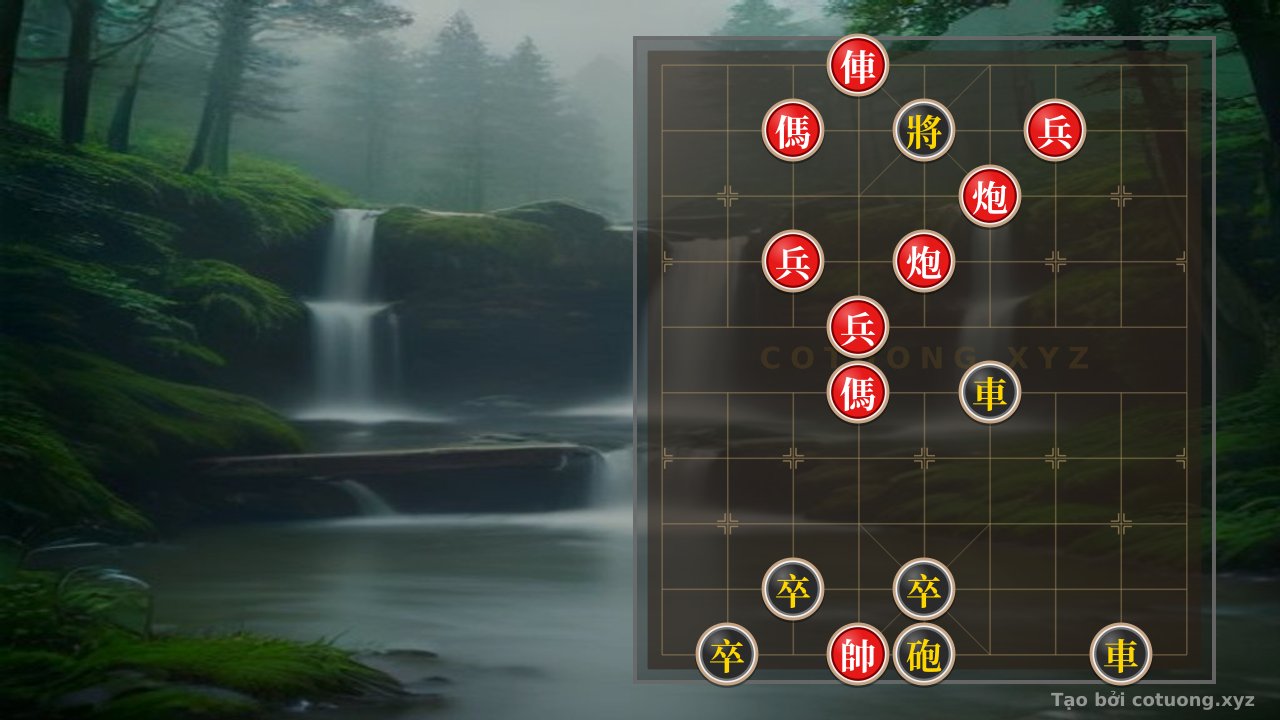 Thế cờ: The Classic Rook Cannon Trap: The Battle of Two Rooks and Two Horses vs. Two Cannons - The General's Decisive Move — Cờ Tướng Online