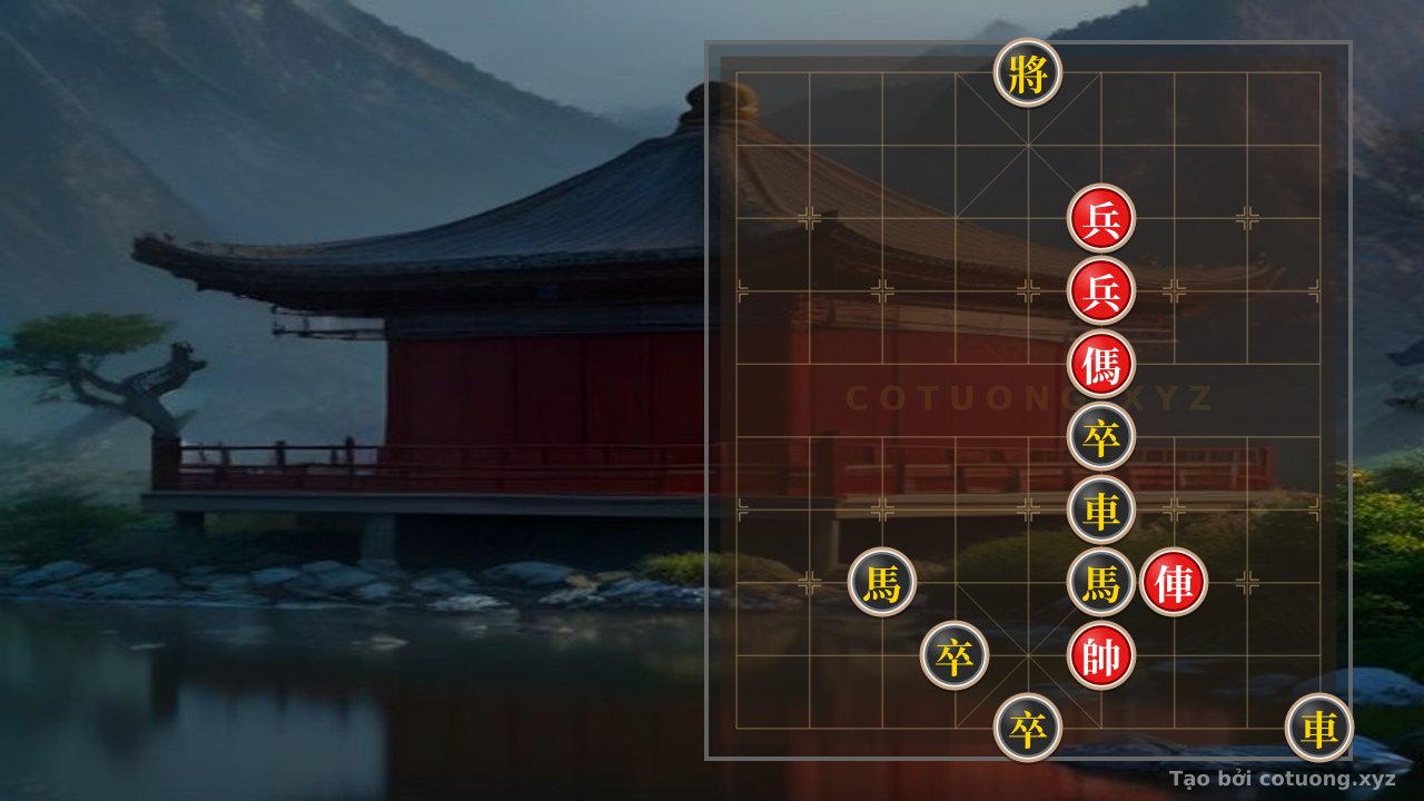 Thế cờ: Xiangqi: Double Horse Face-to-Face - Win in One Move — Cờ Tướng Online