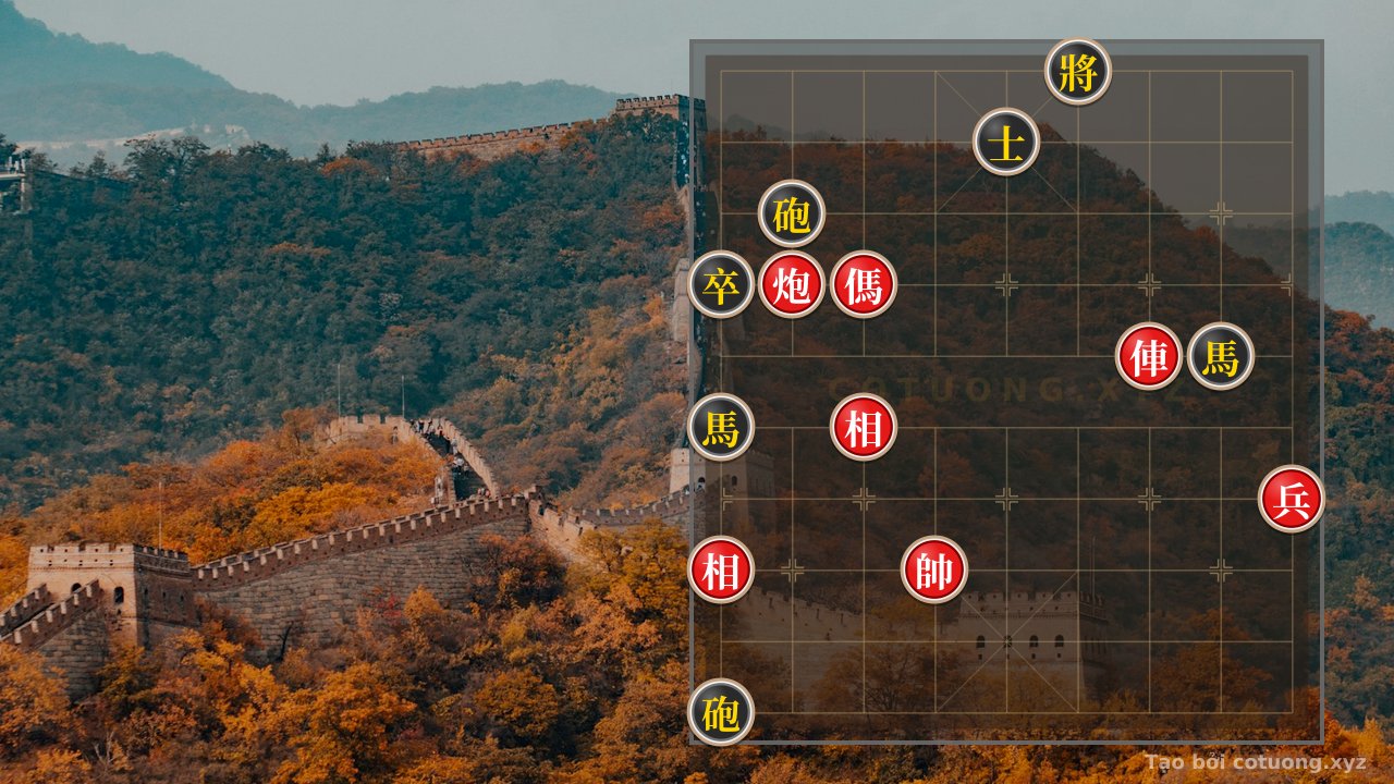 Thế cờ: Xiangqi: Red Horse vs. Black Chariot in Double Horse Formation — Cờ Tướng Online