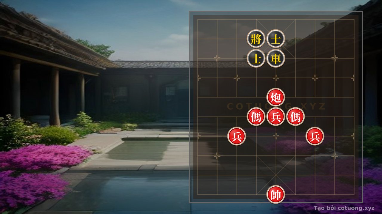 Thế cờ: Red General: Strategy to Defeat the Black Chariot in the Double Horse Interlocking Formation — Cờ Tướng Online