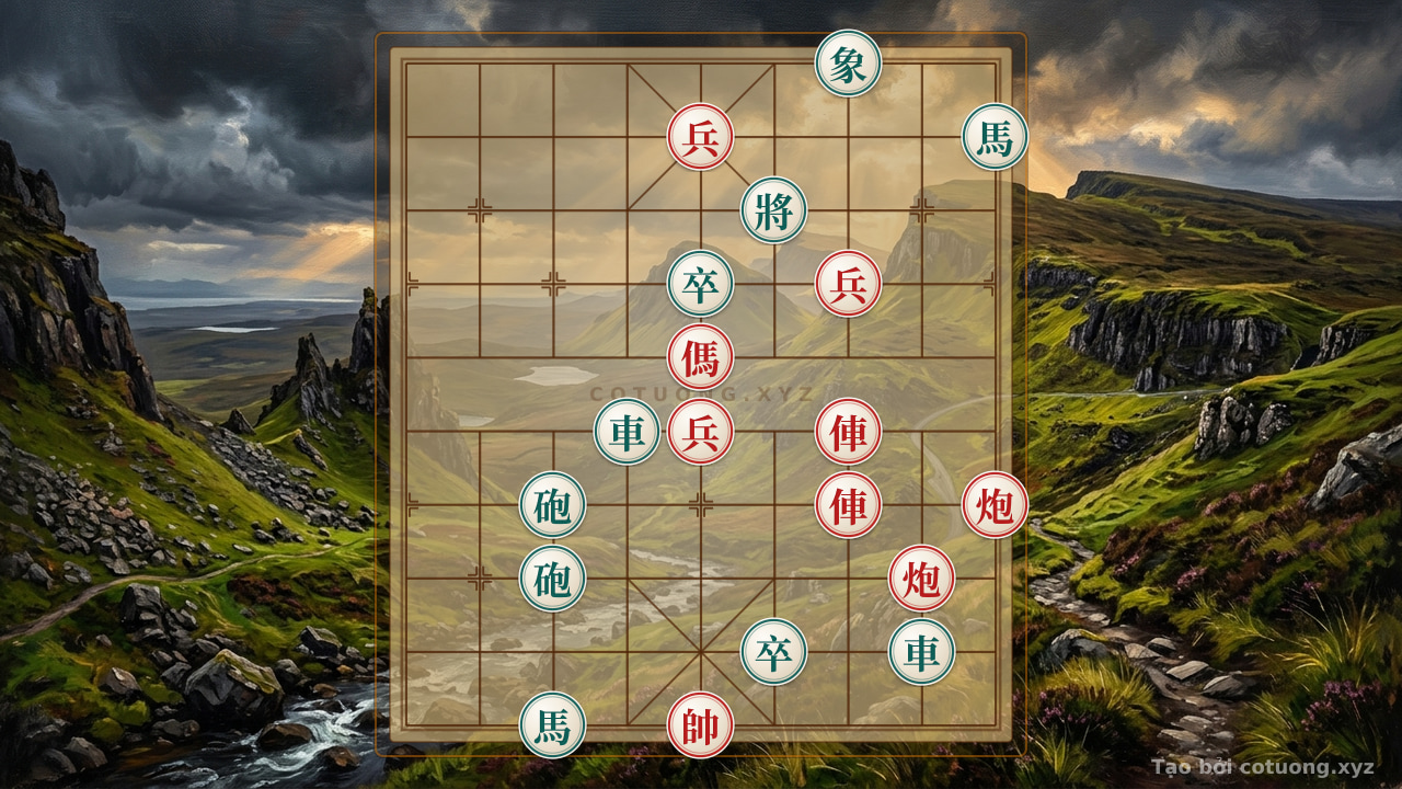 Thế cờ: Classic Xiangqi: When Red's 2 Rooks, 2 Cannons, and 3 Pawns Defeat Black's 2 Rooks, 2 Cannons, 2 Horses, and 2 Pawns - The Unmissable Checkmate Strategy — Cờ Tướng Online