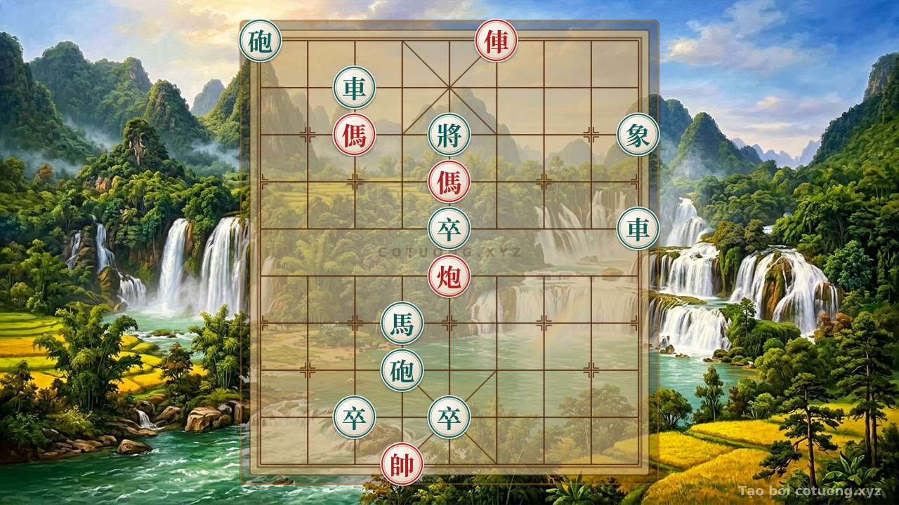 Thế cờ: Xiangqi Tactics: Black's Defense Against the Double Horse Trap — Cờ Tướng Online