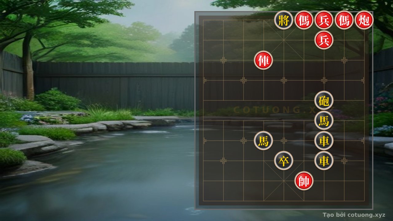 Thế cờ: Song Mã Đánh Xe: Optimal Checkmate Strategy for Red — Cờ Tướng Online