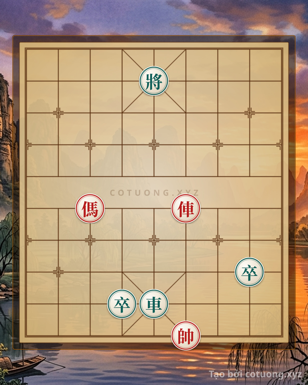 Challenge: Red General Chess: Strategy to Capture the Black Soldier with the Red Chariot on File 4 - Can you solve it?