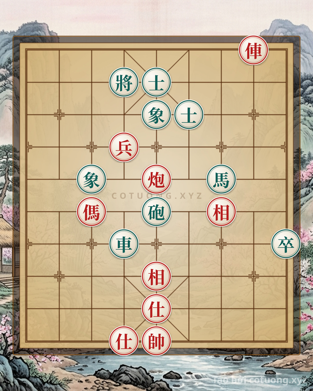 Challenge: Xiangqi Master's Secret: Chariot Cannon Horse Pawn Smash 2 Advisors 2 Elephants - A Psychological Battle of the Highest Order - Can you solve it?