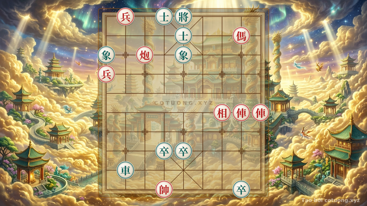 Thế cờ: The Red Chariot Locks the Black General in One Move: The Brutal Trap Every Xiangqi Player Must Know — Cờ Tướng Online
