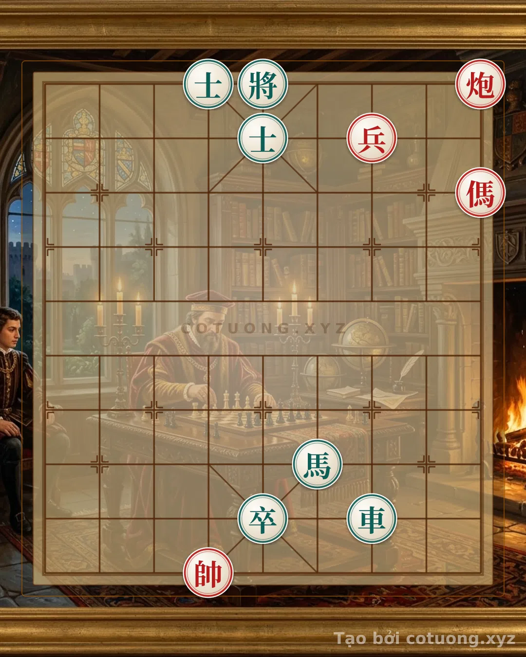 Thế cờ: Jiang Hu Unpredictable: Red Cannon Horse Pawn Smashes Black Chariot Horse - Supreme Tactical Mastery from the Jiang Hu Chessboard #e723 — Cờ Tướng Online