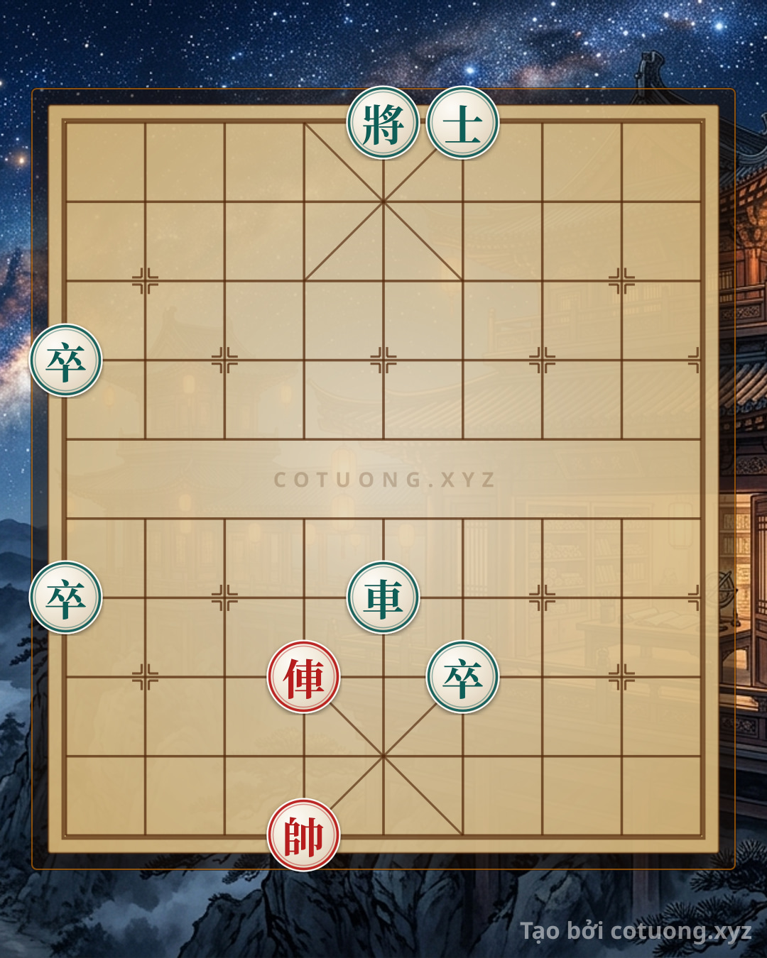 Challenge: Red General's Victory: The 'Chariot Rush' Strategy Dominates the Board - Can you solve it?