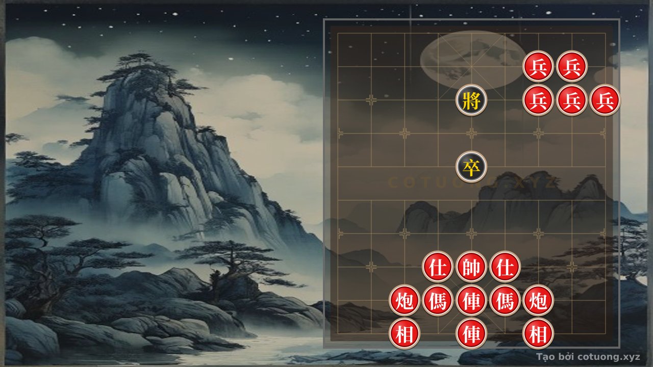 Thế cờ: Masterstroke in the Endgame: 2Rooks, 2Cannons, 2Horses, 5Pawns, 2Advisors, and 2Elephants Winning the Black Pawn - Tactical Tips for the Red Player — Cờ Tướng Online