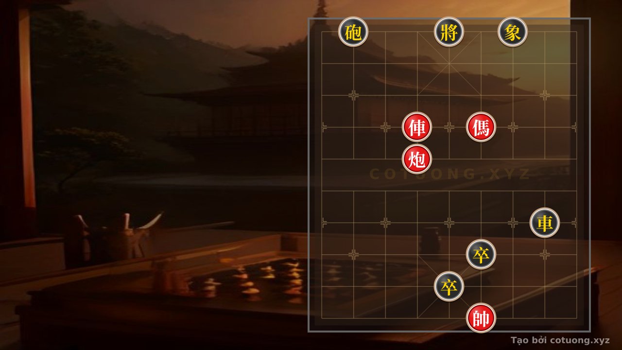 Thế cờ: Red General Chess: Red Chariot Attacks File 6, Rank 7 - Black Cannon's Defensive Strategy — Cờ Tướng Online