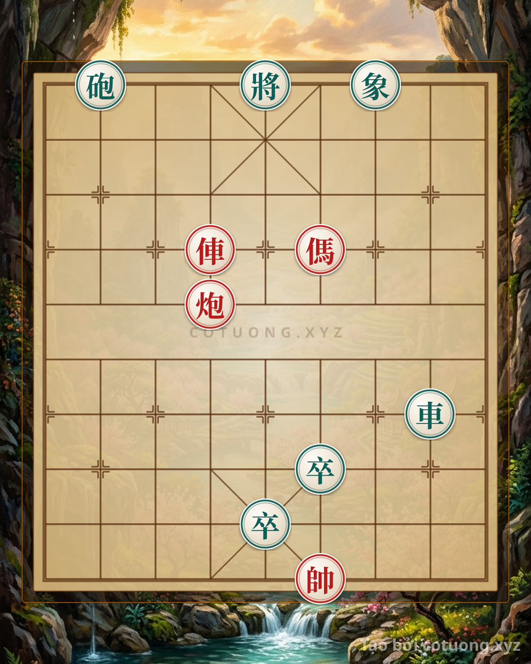 Challenge: Red General Chess: Red Chariot Attacks File 6, Rank 7 - Black Cannon's Defensive Strategy - Can you solve it?