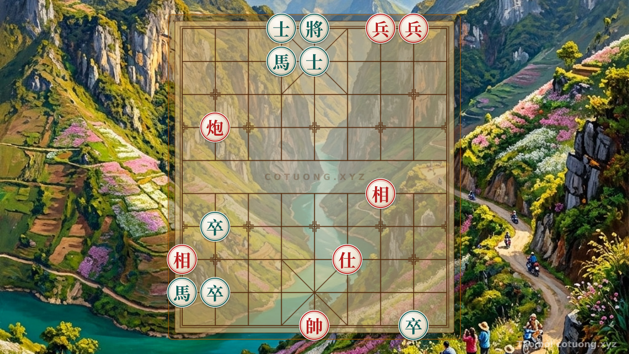 Thế cờ: Red Cannon 8: Counterattacking the Double Horses with Ancient 'Pháo Trống' — Cờ Tướng Online