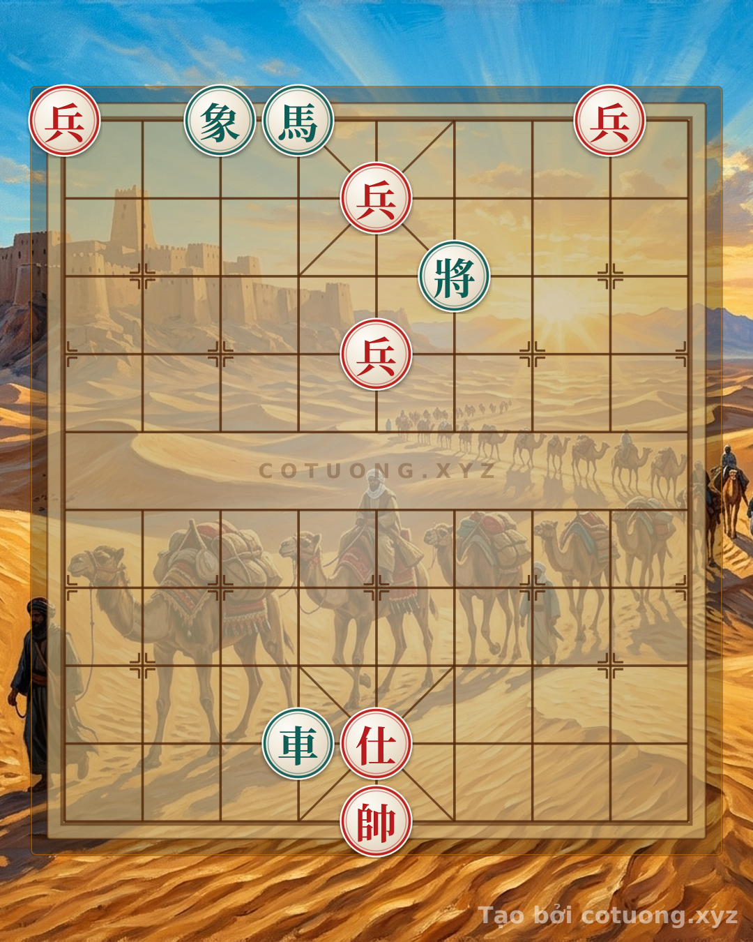 Thế cờ: The Mystery of the Chessboard: The Lone Red Pawn in the Eight-Piece Formation — Cờ Tướng Online