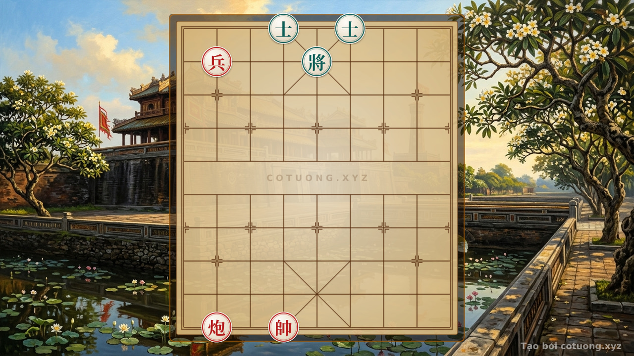 Thế cờ: Red Cannon on File 8, Rank 1 - Counterattacking Against the Black 'Sát Pháp' Opening (Level 5/10): 