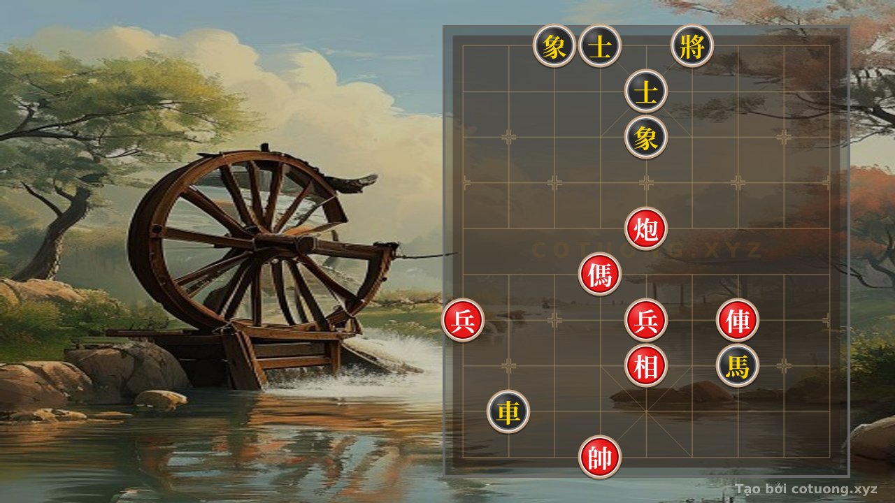 Thế cờ: Xiangqi (Chinese Chess) Classic: The Art of Rook Cannon Horse to Crush the Unshakable Black Fortress — Cờ Tướng Online