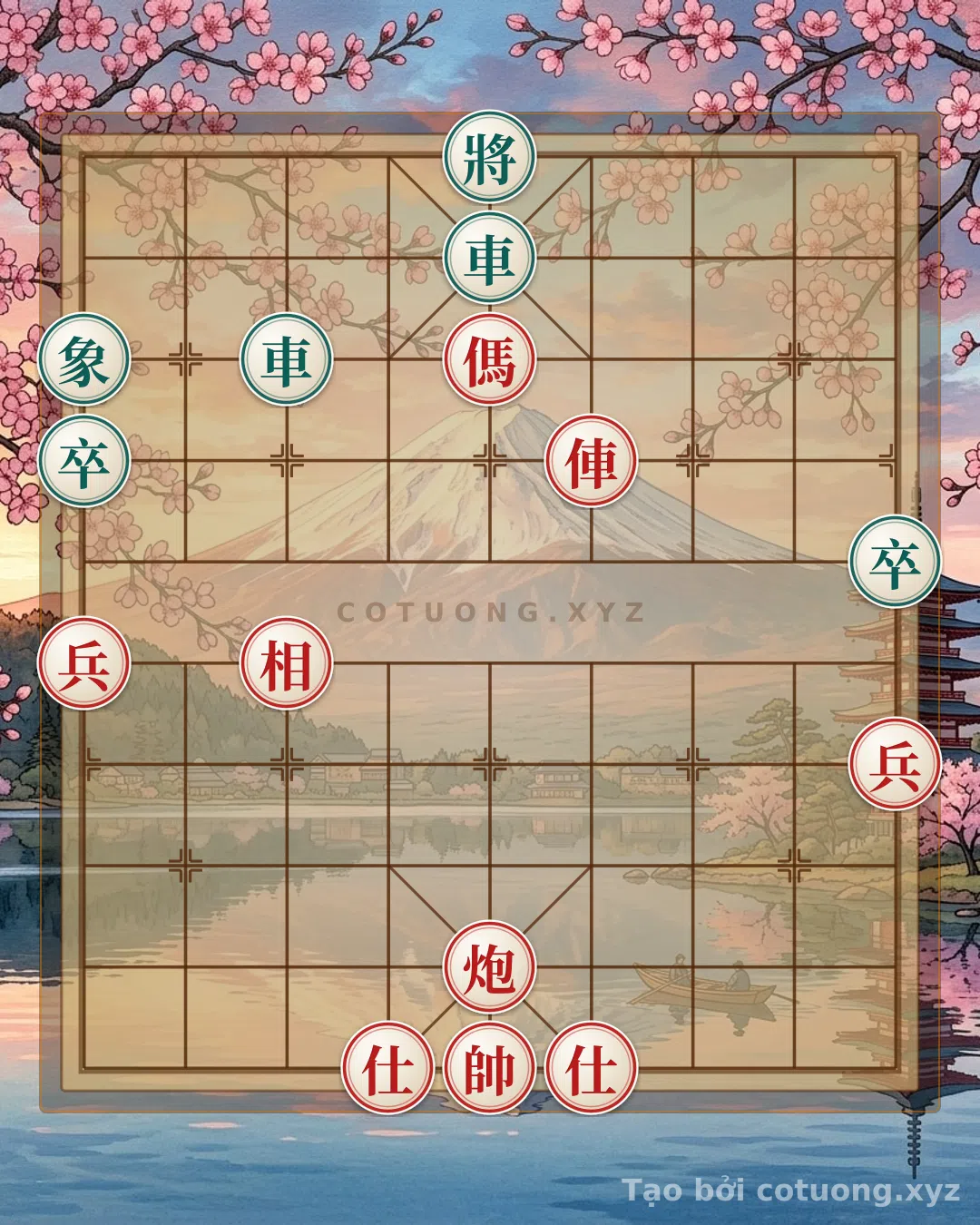 Thế cờ: Decoding the Position: Rook Cannon Horse 2Pawns 2Advisors Elephants vs. 2Rooks 2Pawns Elephants - Advanced Xiangqi Tactics — Cờ Tướng Online