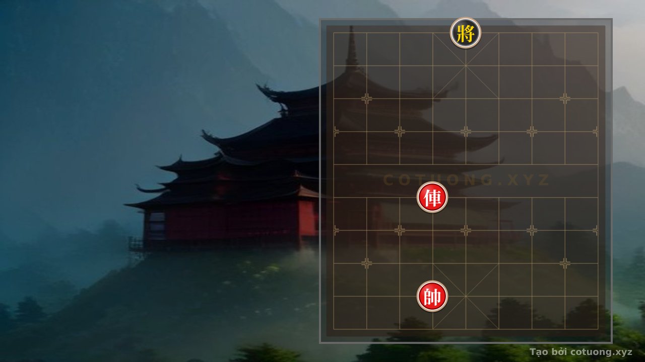 Thế cờ: The Death Trap: Red Chariot at File 6 Rank 5 Attacks Black General at File 5 Rank 10 — Cờ Tướng Online