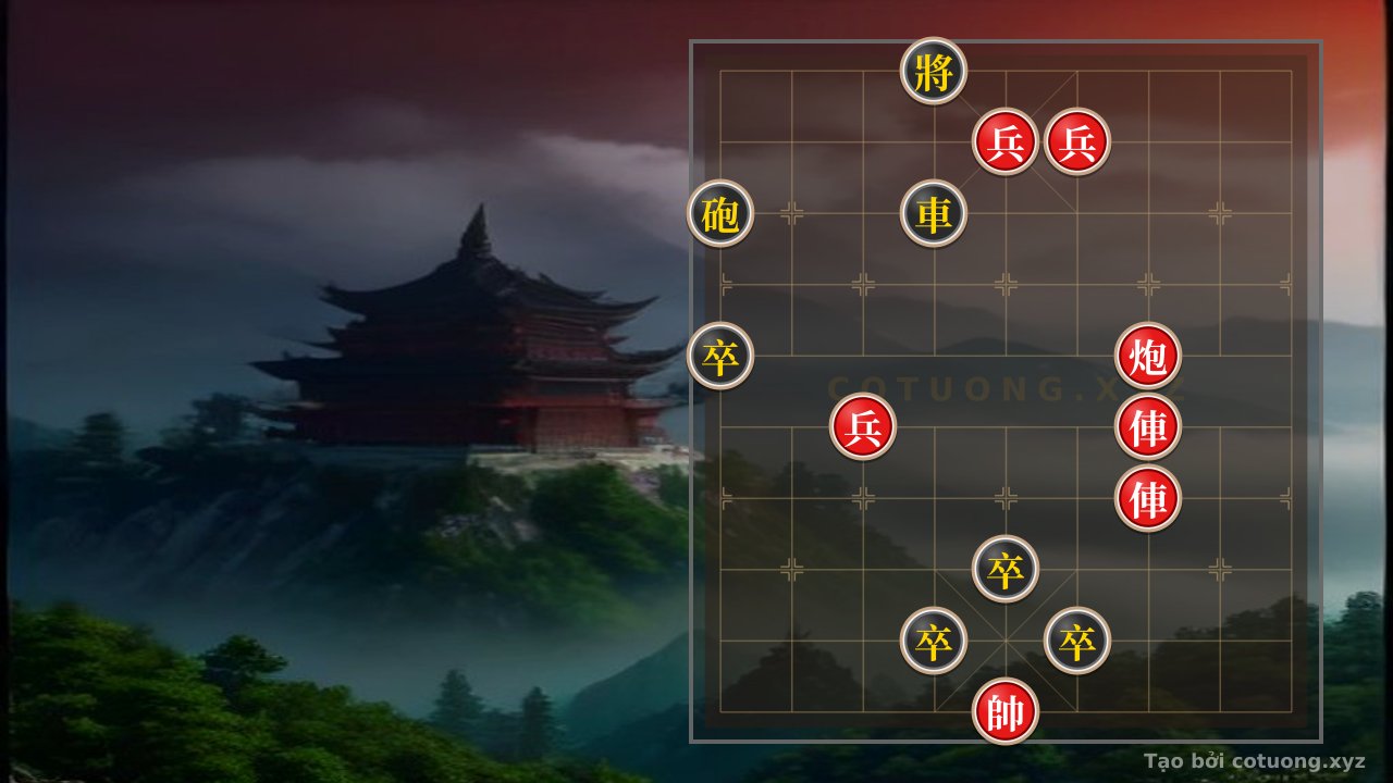 Thế cờ: Defensive Counterattack: How the Red Rook Navigates Against the 'Black Cannon on File 1, Rank 8' and 'Black Rook on File 4, Rank 8' — Cờ Tướng Online