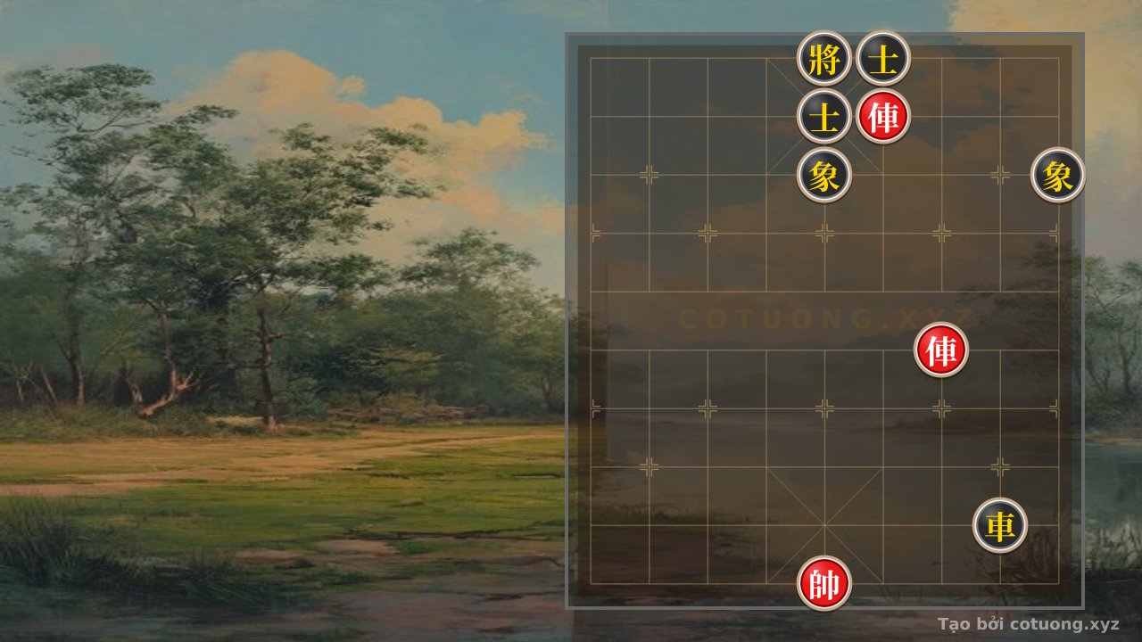 Thế cờ: Xiangqi Analysis: Red Rook Attacks Straight, Black Advisor Trapped - Counterattack or Wait? — Cờ Tướng Online
