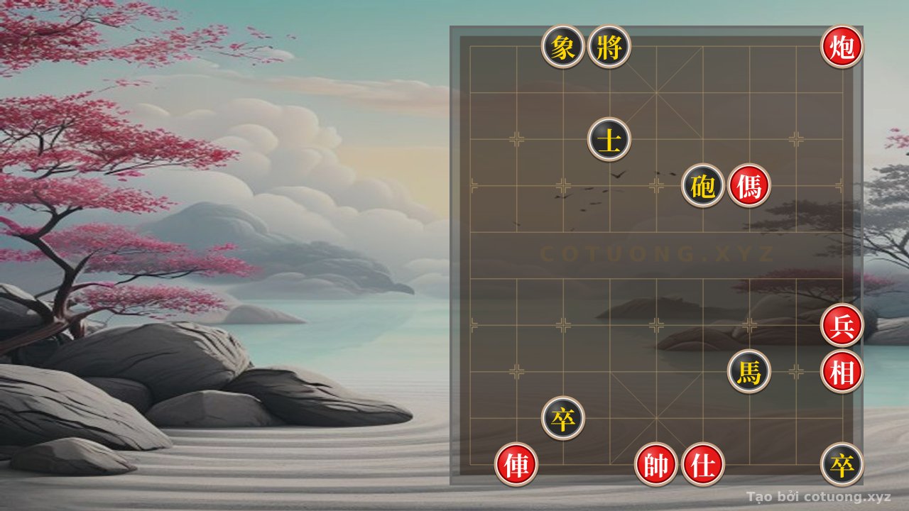 Thế cờ: The Deadly Trap for Black: Red Cannon on File 1 Rank 10 Shoots Black Pawn on File 3 Rank 2 — Cờ Tướng Online