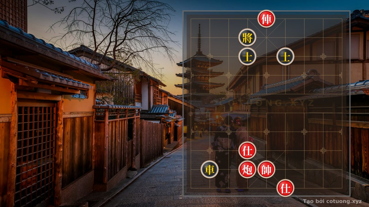 Thế cờ: Hidden Checkmate Masterpiece: Red Chariot Cannon with Two Red Advisors vs. Black Chariot with Two Black Advisors - The Psychological Battle Within the Chessboard — Cờ Tướng Online