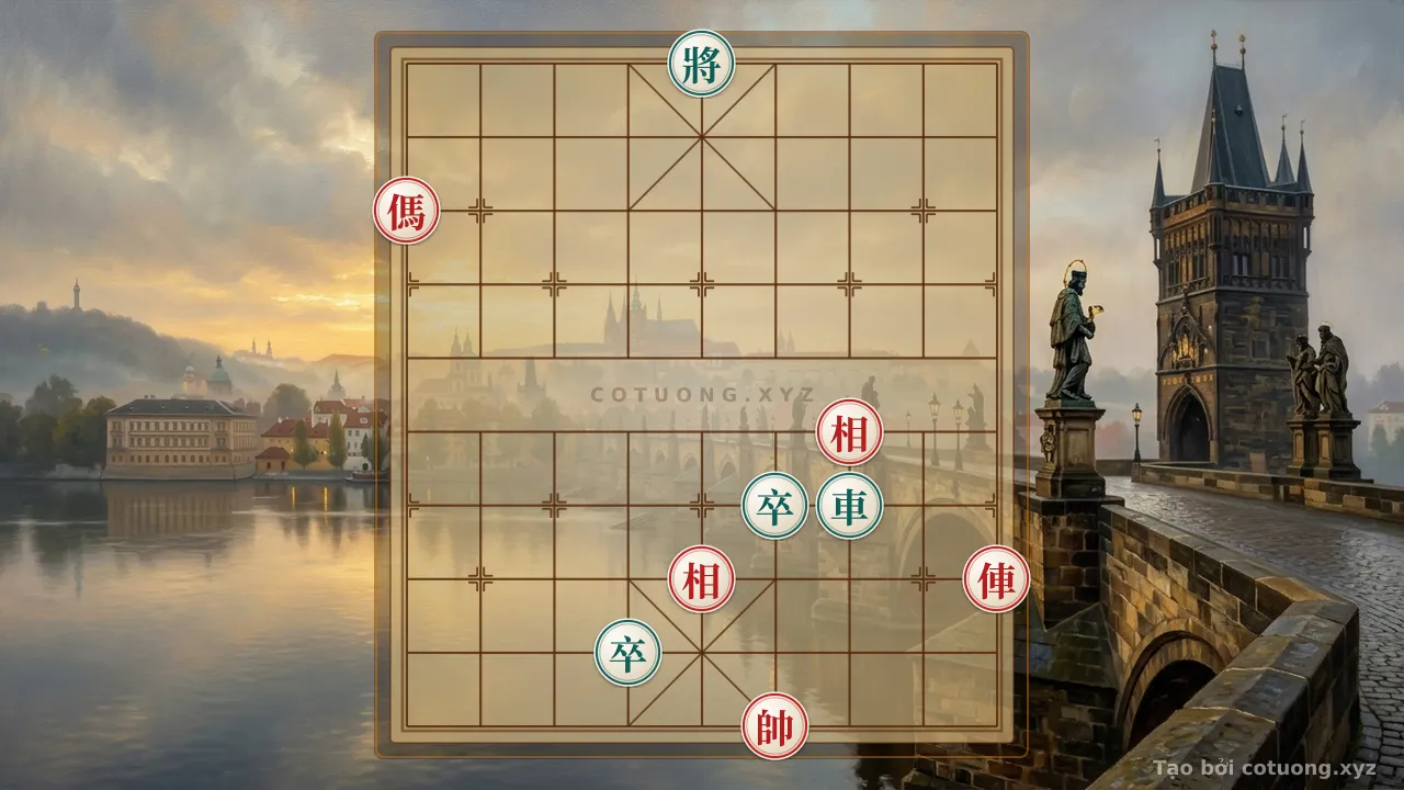 Thế cờ: Xiangqi: The Art of the Trap - Checkmate Strategy to Defeat the Black General in 5 Moves — Cờ Tướng Online