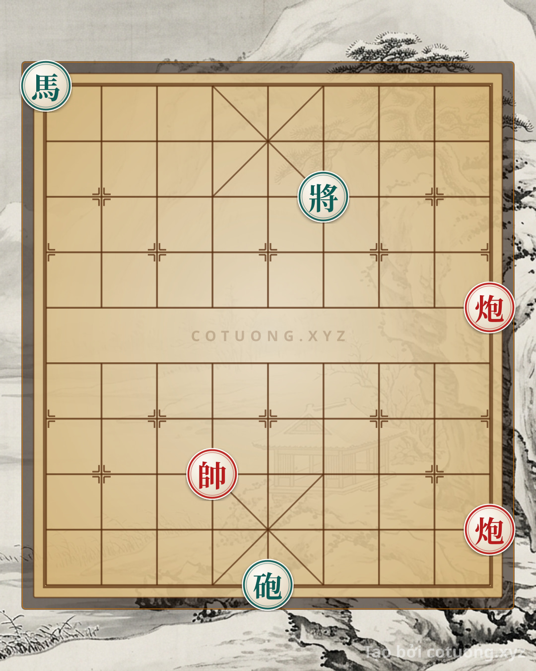 Thế cờ: Red Cannon Advances – Mastering the ‘Advance Cannon on File 1, Break Black Horse’s Leg’ Strategy (5/10 Level Chessboard) — Cờ Tướng Online