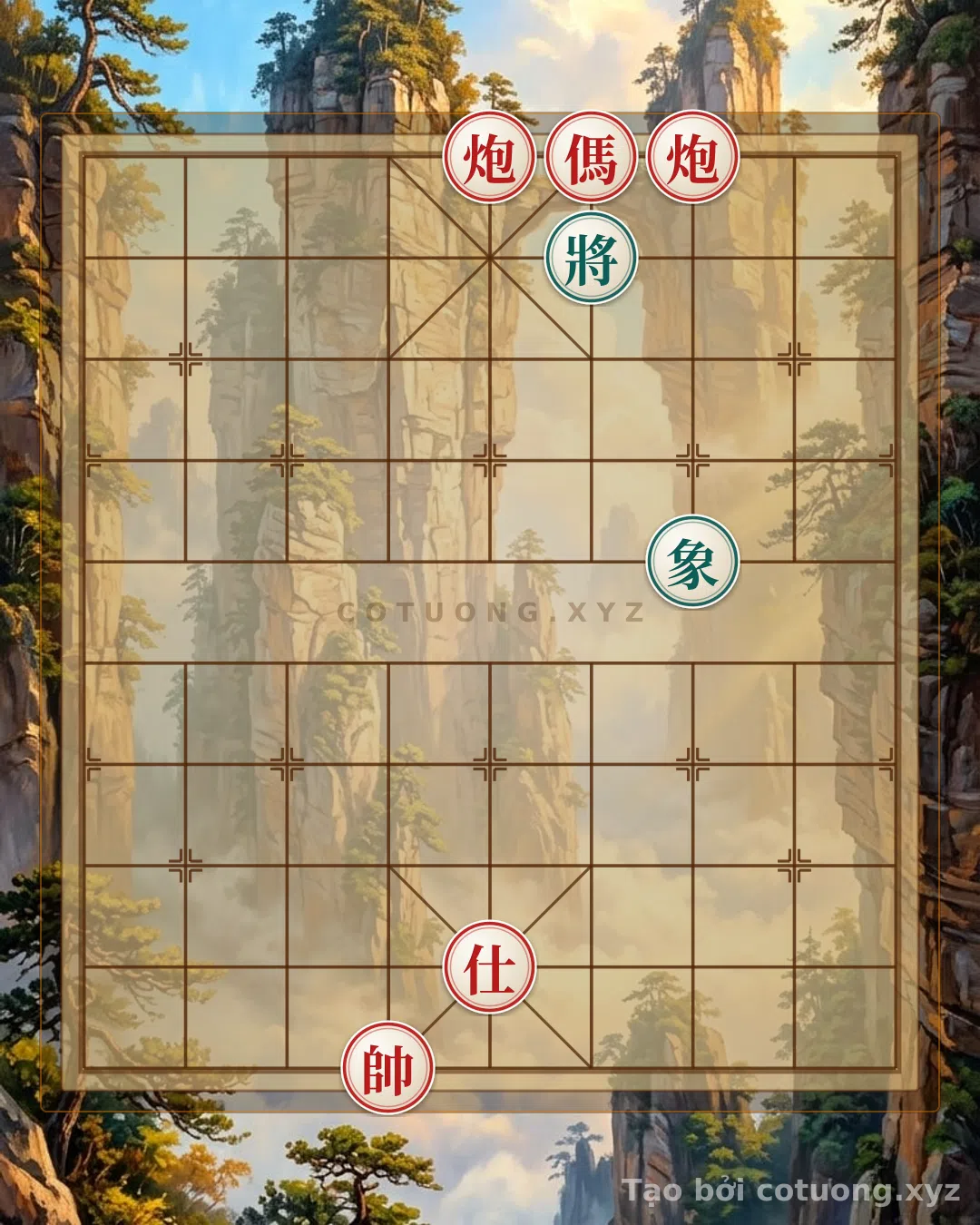 Thế cờ: Red General's Exposed Cannon: A Real Trap or 'Iron Man's' Strategic Move? — Cờ Tướng Online