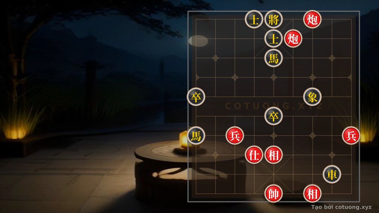 Thế cờ: Xiangqi Position: Red Cannon Empty Trap, Black Advisor on 4th File 10 - Advanced Tactical Secrets — Cờ Tướng Online