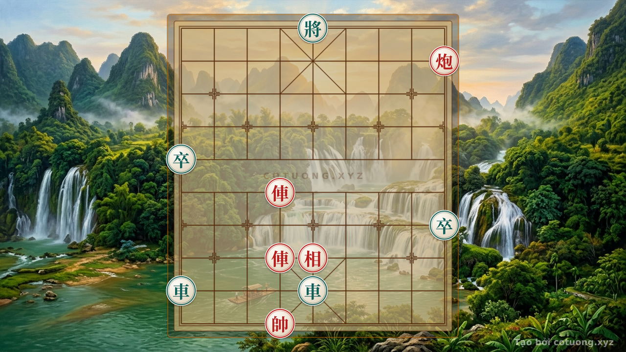 Thế cờ: Modern Xiangqi: Red Cannon Dominates the Sea of Black Pawns — Cờ Tướng Online