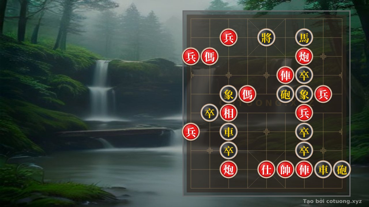 Thế cờ: Classic Attack: When the Red Double Rooks Counterattack, the Black General Faces Danger in Game #5686 — Cờ Tướng Online