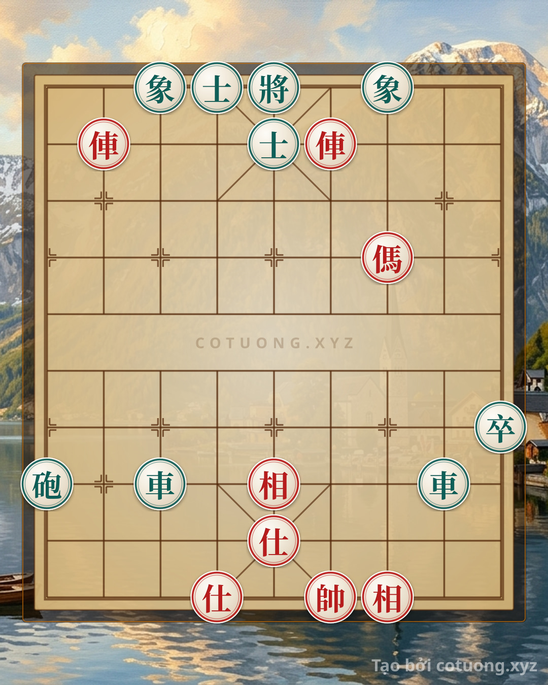 Thế cờ: Red General Chess: Strategic Checkmate from This Board — Cờ Tướng Online