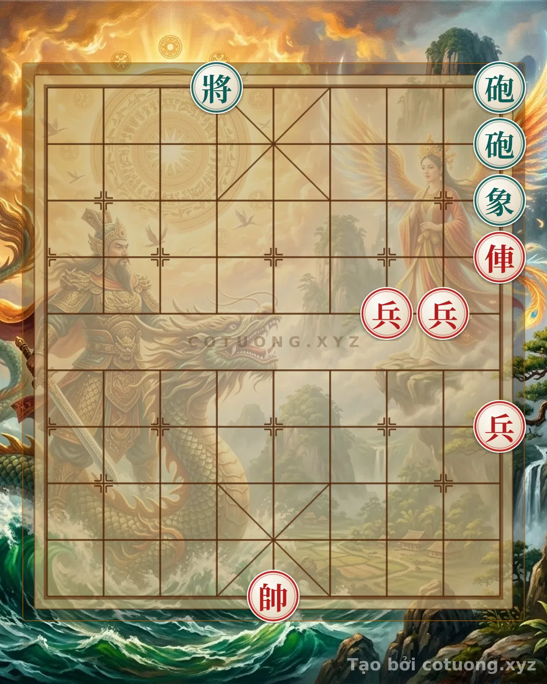 Thế cờ: The Classic Xiangqi Battle: The Rook 3 Pawns vs. 2 Cannons Elephant - The Secret of the Sublime Strategy — Cờ Tướng Online