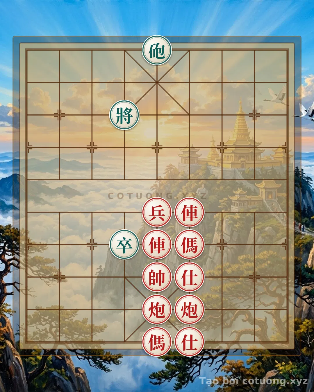 Thế cờ: Xiangqi: Double Red Horse Trap - The Extremely Dangerous 'Chariot Rush' Strategy — Cờ Tướng Online