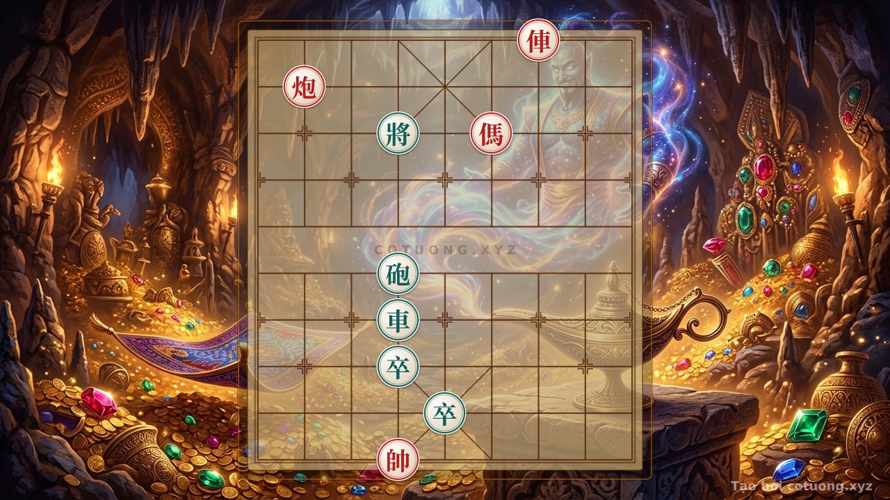 Thế cờ: Black's Trap: Red Chariot Exposed on 3rd Rank 10 - The Master's Strategy to Break the General's Defense — Cờ Tướng Online