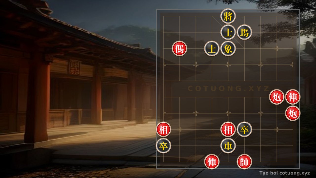 Thế cờ: Xiangqi Formation 'Double Horse Spear' - Strategy to Defeat the Black General in 5 Moves — Cờ Tướng Online