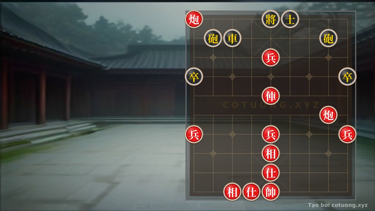 Thế cờ: Practical Attack: Rook 2Cannons 4Pawns 2Advisors 2Elephants vs. Rook 2Cannons 2Pawns Advisor - Full AI Solution — Cờ Tướng Online