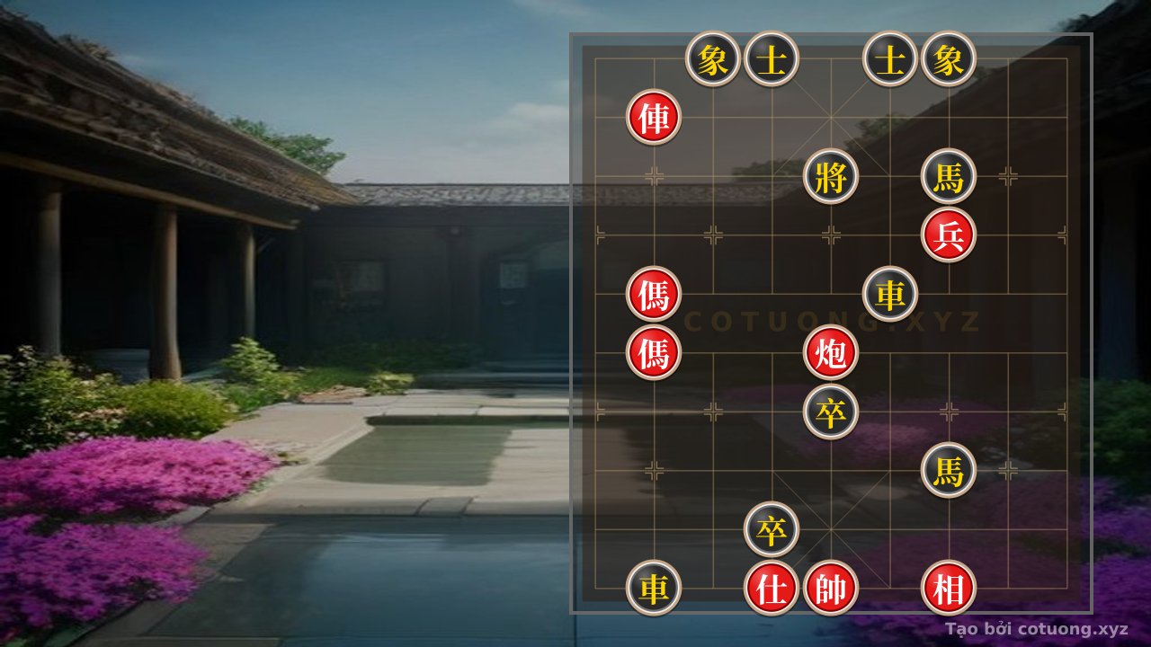 Thế cờ: Playing Xiangqi against a Super Difficult AI: Defensive Strategies from the Black Side in the 'Double Horse Legs' Formation — Cờ Tướng Online