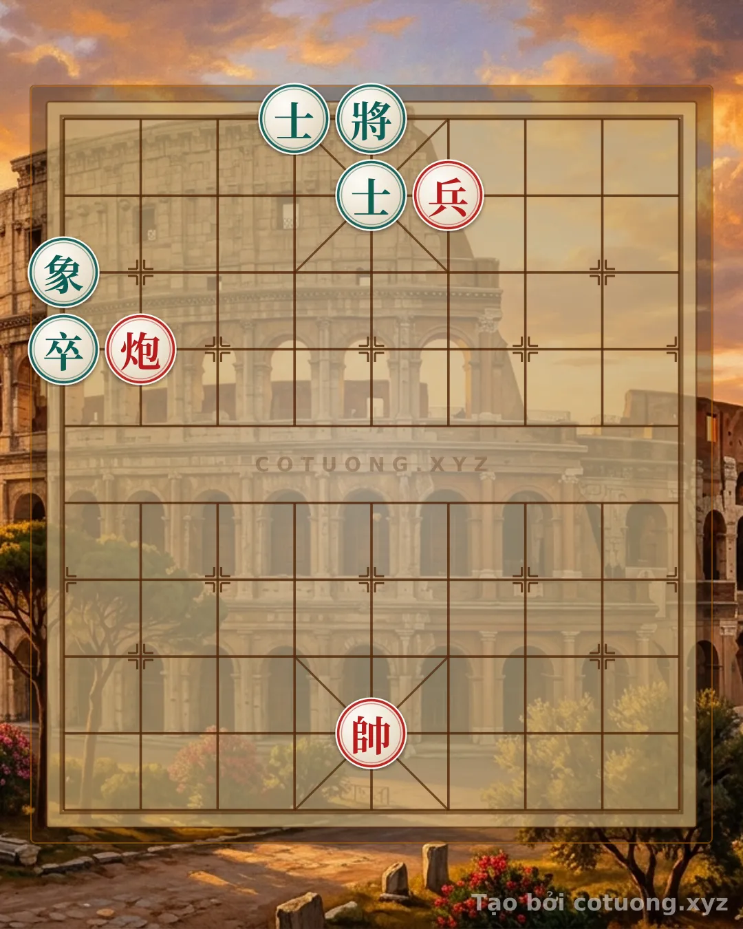 Challenge: Xiangqi: Red Cannon on 8th Rank, 7th File - Pinning and Counterattack Tactics - Can you solve it?