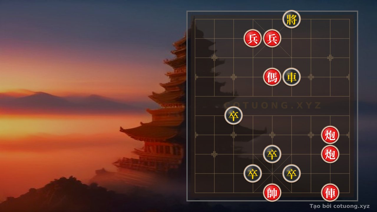 Thế cờ: Xiangqi Position: 'Black Rook on File 6' - Masterful Defensive Tactics — Cờ Tướng Online