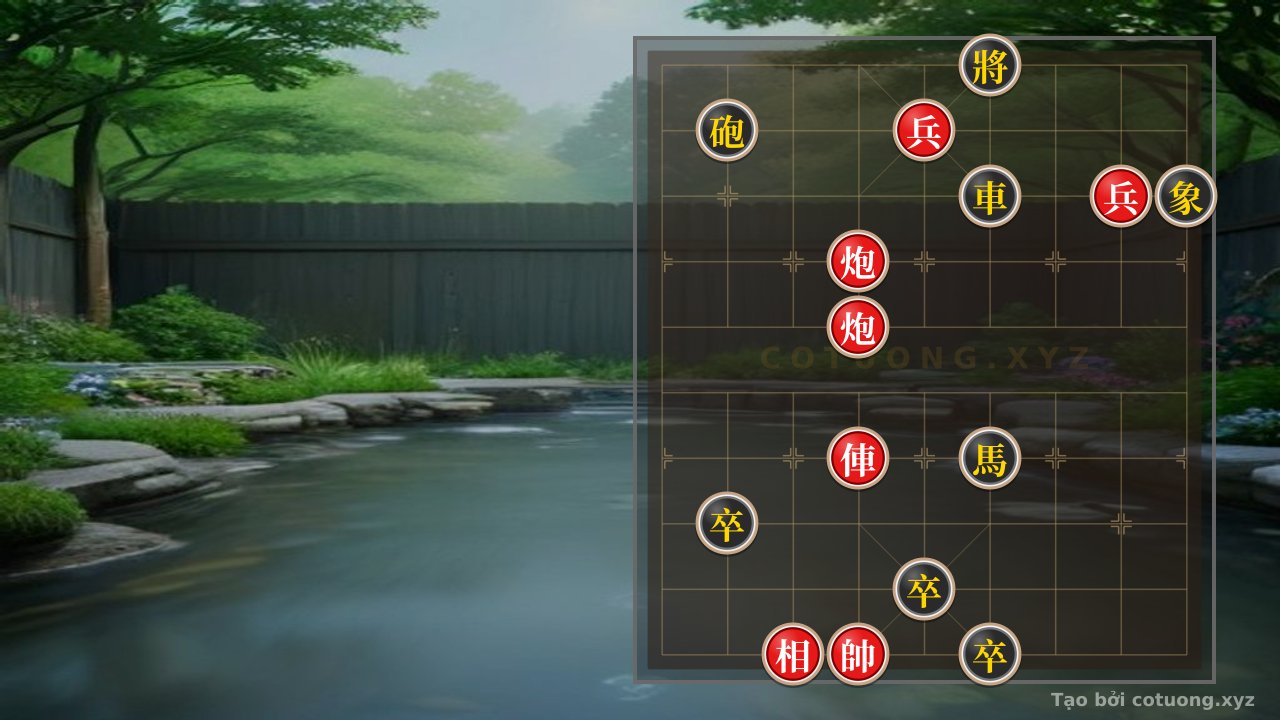 Thế cờ: Xiangqi: The Black General's Desperate Struggle, Red's Overflowing Army - An Extremely Critical Battle — Cờ Tướng Online