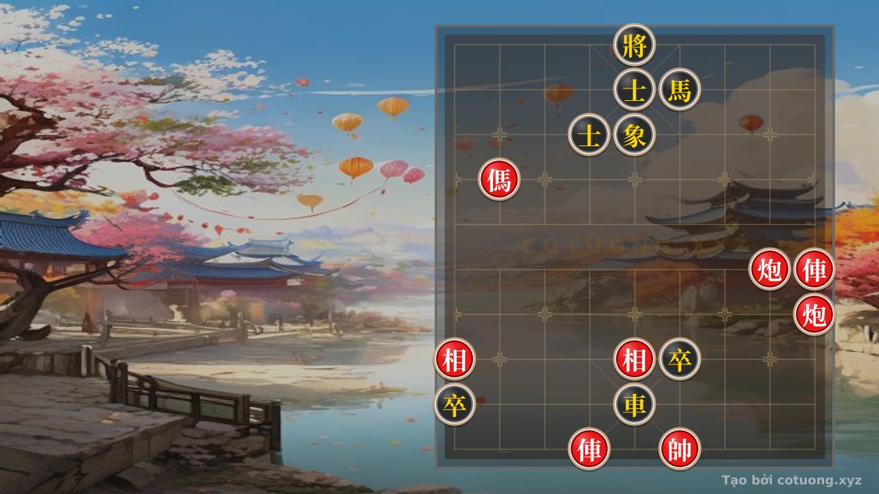 Thế cờ: The Most Difficult Xiangqi Position: How Black Defends Against Red's Double Horse Leg Kick? — Cờ Tướng Online