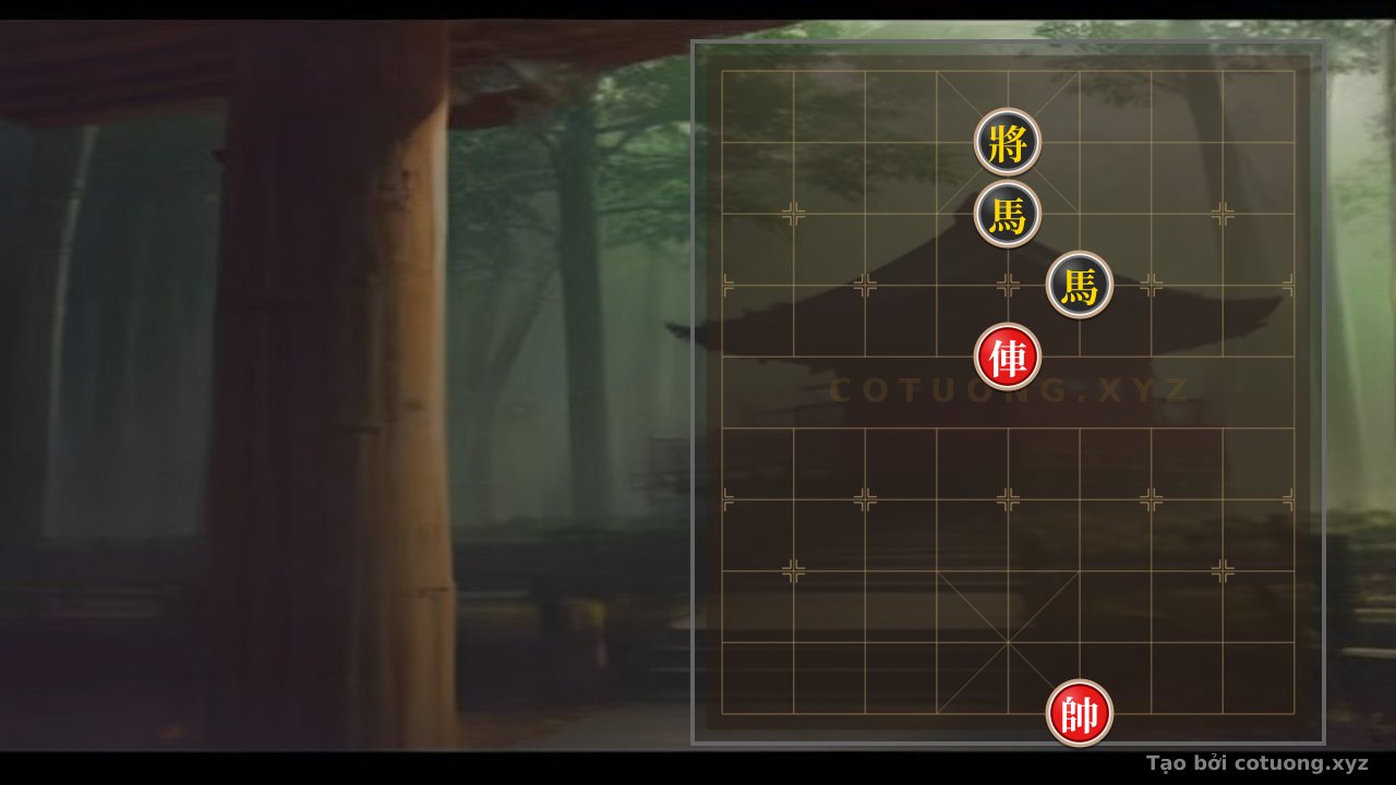 Thế cờ: Black's 5th Rank 9th File Opening – Double Horse Encirclement, Red Rook Piercing: 