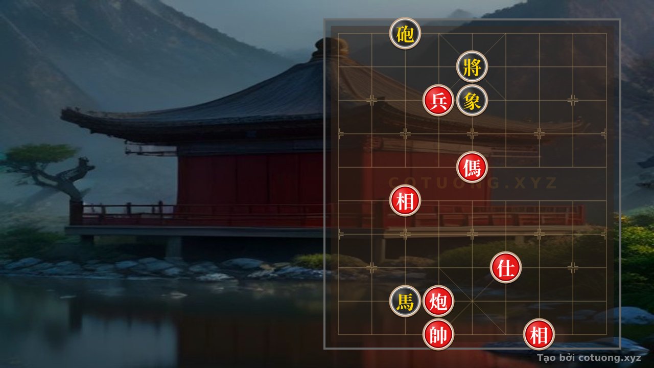 Thế cờ: The Divine Counterattack: Decoding the Xiangqi Cannon Horse Chariot Advisor Two Elephants vs. Cannon Horse Elephant Unique — Cờ Tướng Online