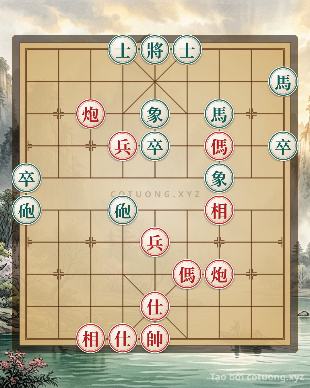 Challenge: Hidden General's Gambit: Red Cannon Illuminates the Black Palace - Defensive and Counterattacking Tactics - Can you solve it?
