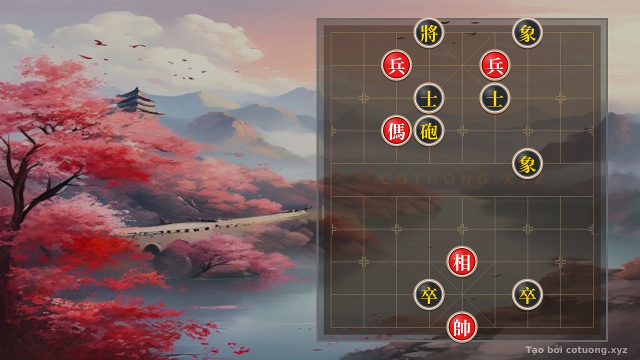 Thế cờ: The 'Empty Cannon' Trap in the 'Two Horses Interlocking' Formation - Xiangqi (Chinese Chess) Level 8/10 — Cờ Tướng Online