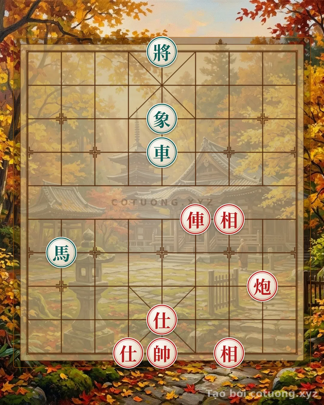 Thế cờ: Red Rook 'Straight Attack' on File 4: A Dramatic Chinese Chess Battle with Only One Rook — Cờ Tướng Online